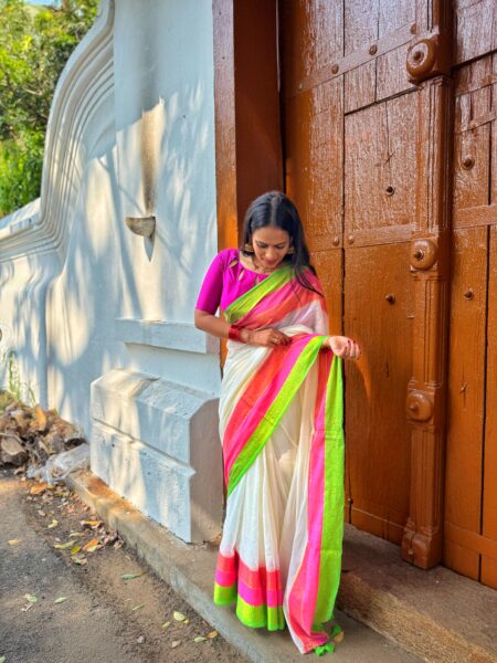 Kanjee Border Mul Cotton Handloom Saree