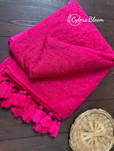 Chikankari Threadwork Mulcotton Saree